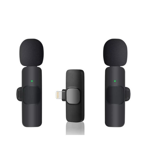 ULTREND Wireless Lavalier Dual Microphone – Plug & Play for iPhone/iPad | Micro-Cravate Sans Fil Double avec Connecteur Lightning