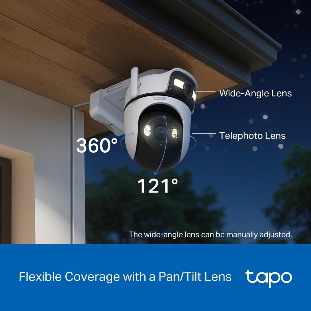 TP-Link Tapo C545D Outdoor 2K Dual-Lens Wi-Fi Security Camera with AI Detection
