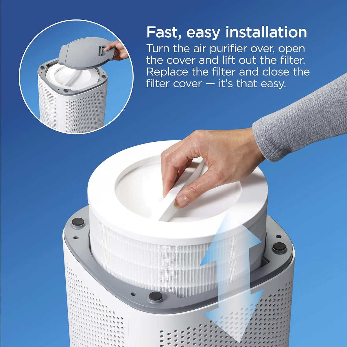 Clorox Large Room Air Purifier with True HEPA Filter, 1,500 Sq. Ft., Auto Mode & Air Quality Sensor