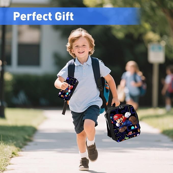 Kids Backpack Set with Lunch Bag & Pencil Case – Cartoon Toddler School Bag