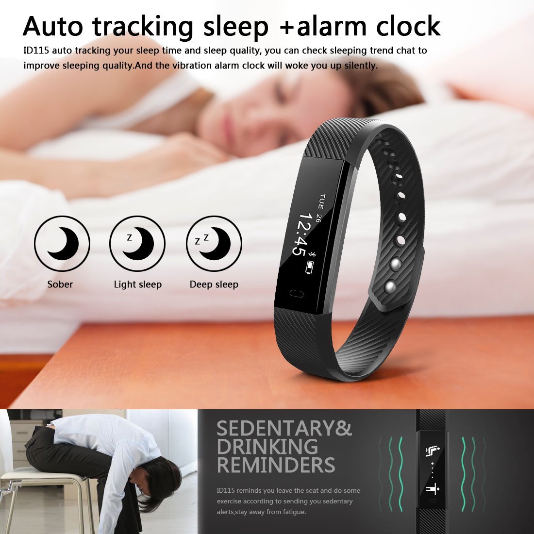 ULTREND Explorer - Bluetooth Fitness Tracker Smart Bracelet