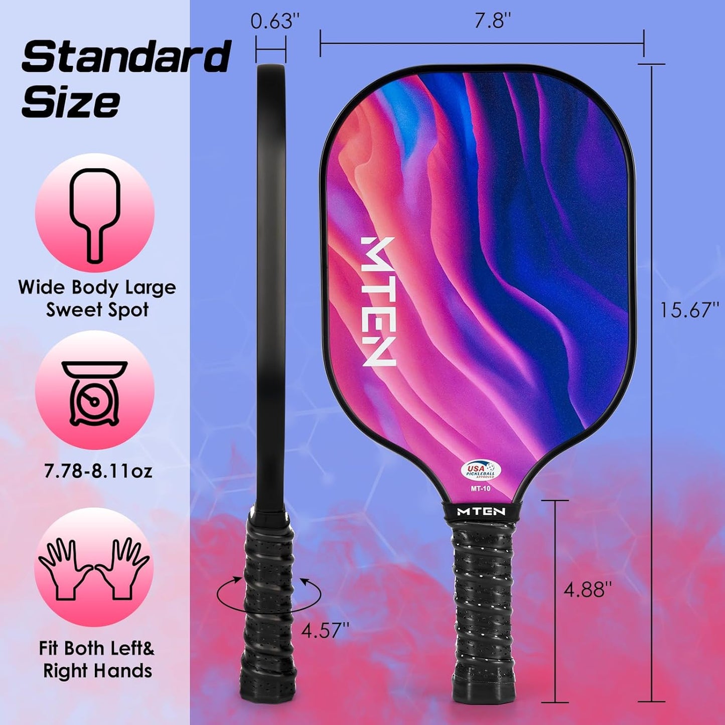USAPA Approved Fiberglass Complete Pickleball Paddle Set – Lightweight, Durable Rackets for Men & Women