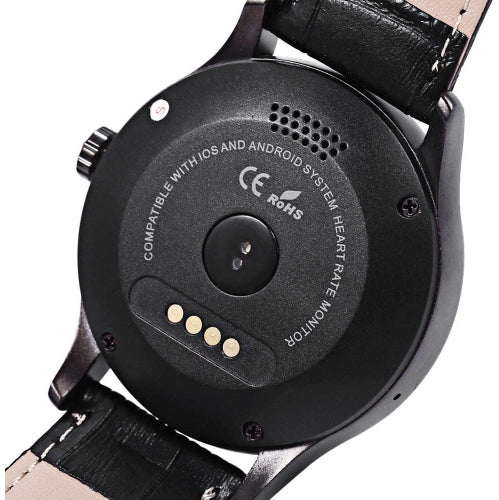 ULTREND Executive Leather Strap Bluetooth Smart Watch with Heart Rate Monitor
