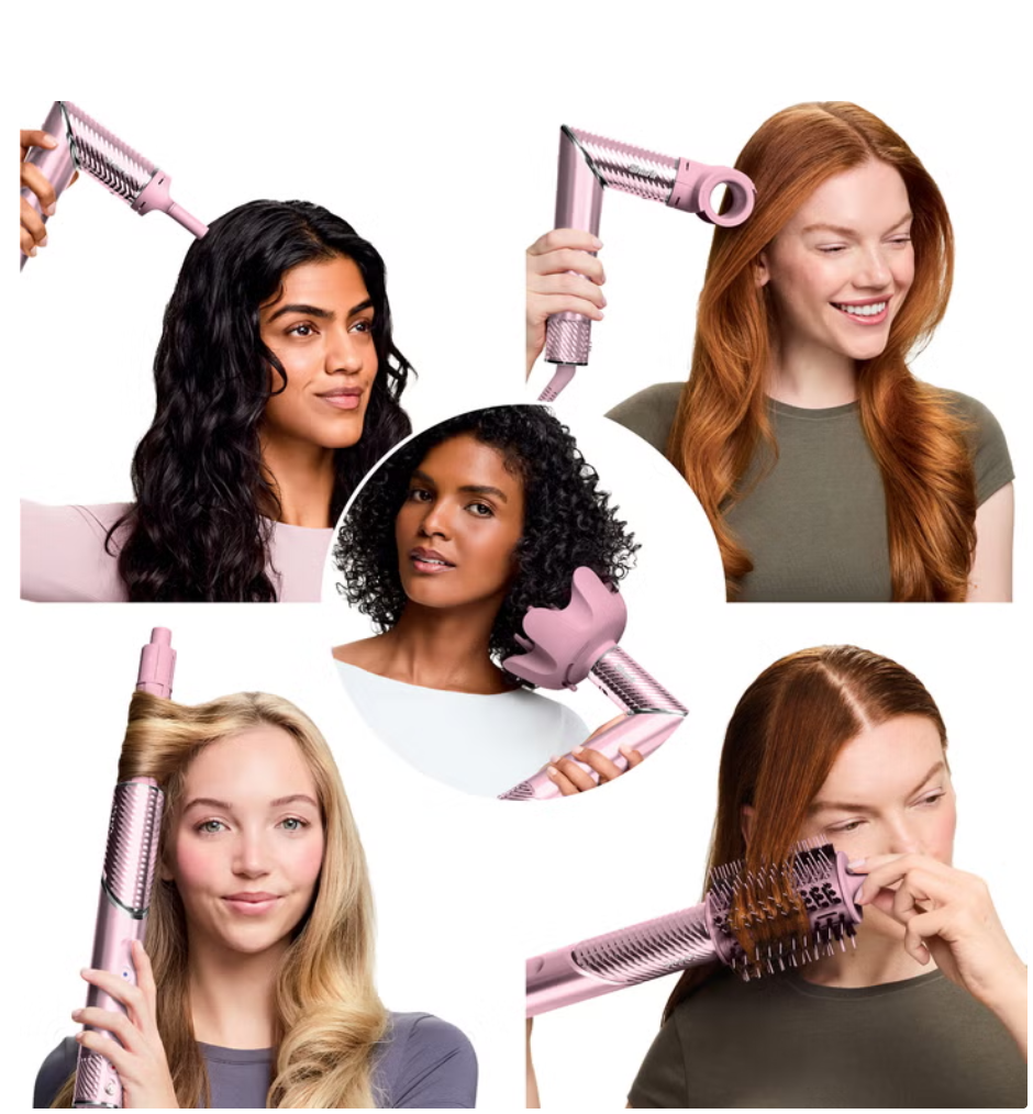 Shark FlexStyle IonCurl Ion Hot Air Styler System with Curl IQ, Pink