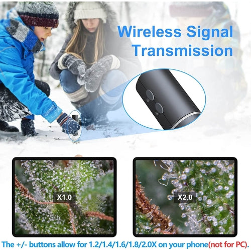 4K WIFI Microscope, 50 to 1000X USB Digital Microscope with Wireless Super HD Endoscope Camera Compatible with All Smartphones.