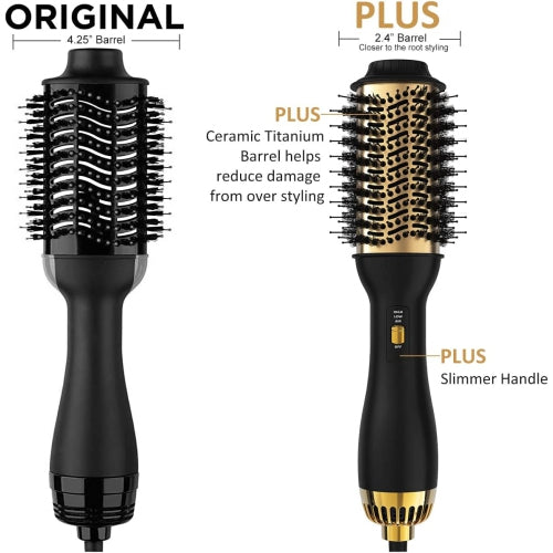 3 in 1 Hot Air Brush One Step Hair Dryer and Volumizer, Negative Ionic Hair Styler for Comb, Drying, and Straightening