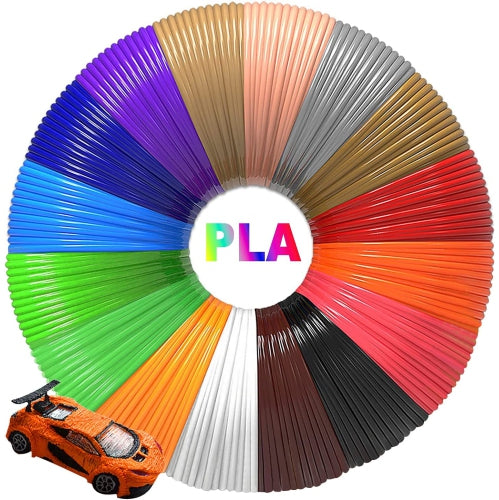 Filament Refills for 3D Pens and 3D Printers PLA 1.75mm, 12 Colors High-Precision Diameter No Clog Filament Safe for Kids