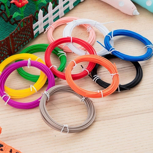 Filament Refills for 3D Pens and 3D Printers PLA 1.75mm, 12 Colors High-Precision Diameter No Clog Filament Safe for Kids