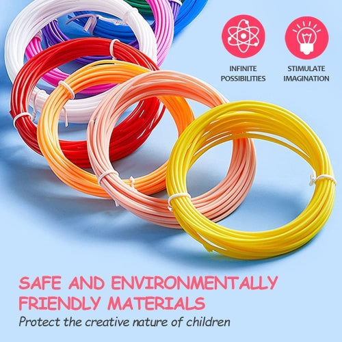 Filament Refills for 3D Pens and 3D Printers PLA 1.75mm, 12 Colors High-Precision Diameter No Clog Filament Safe for Kids
