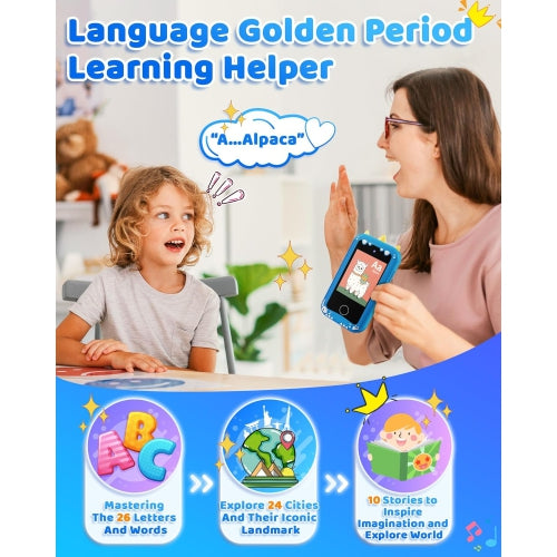 Kids Smart Phone Toy for Boys 3-8 Years Old. Dinosaur birthday gifts, Educational games, Dual cameras, MP3 Music Player, and touchscreen pretend play. Toddler Birthday Gifts