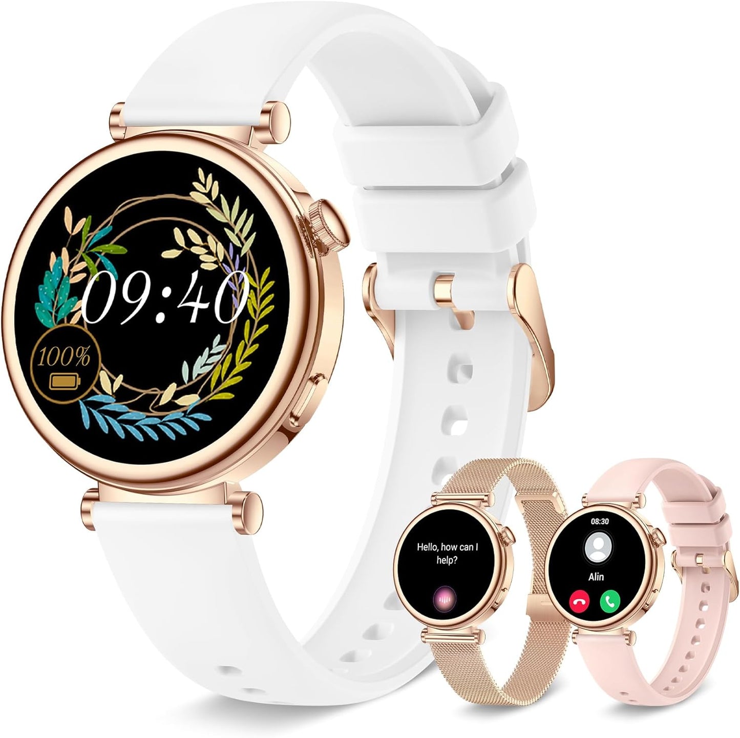 Women’s Smart Watch with Bluetooth Calling – 1.27" Touchscreen Fitness Tracker, 100+ Sports Modes, Health Monitor, Waterproof, for iOS & Android