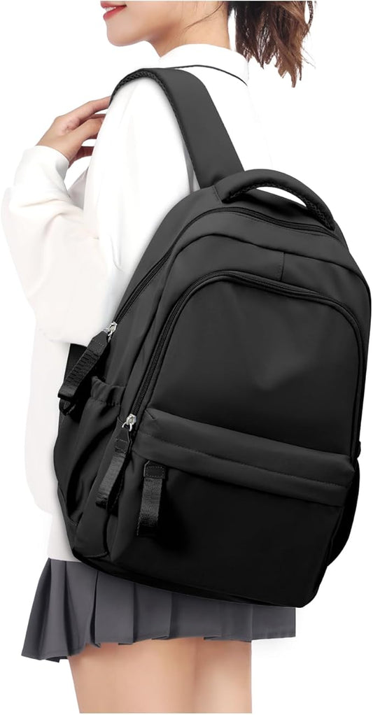 Urban-Nomad School Backpack – College & Travel Laptop Bag for Women, Men & Teens (Black)