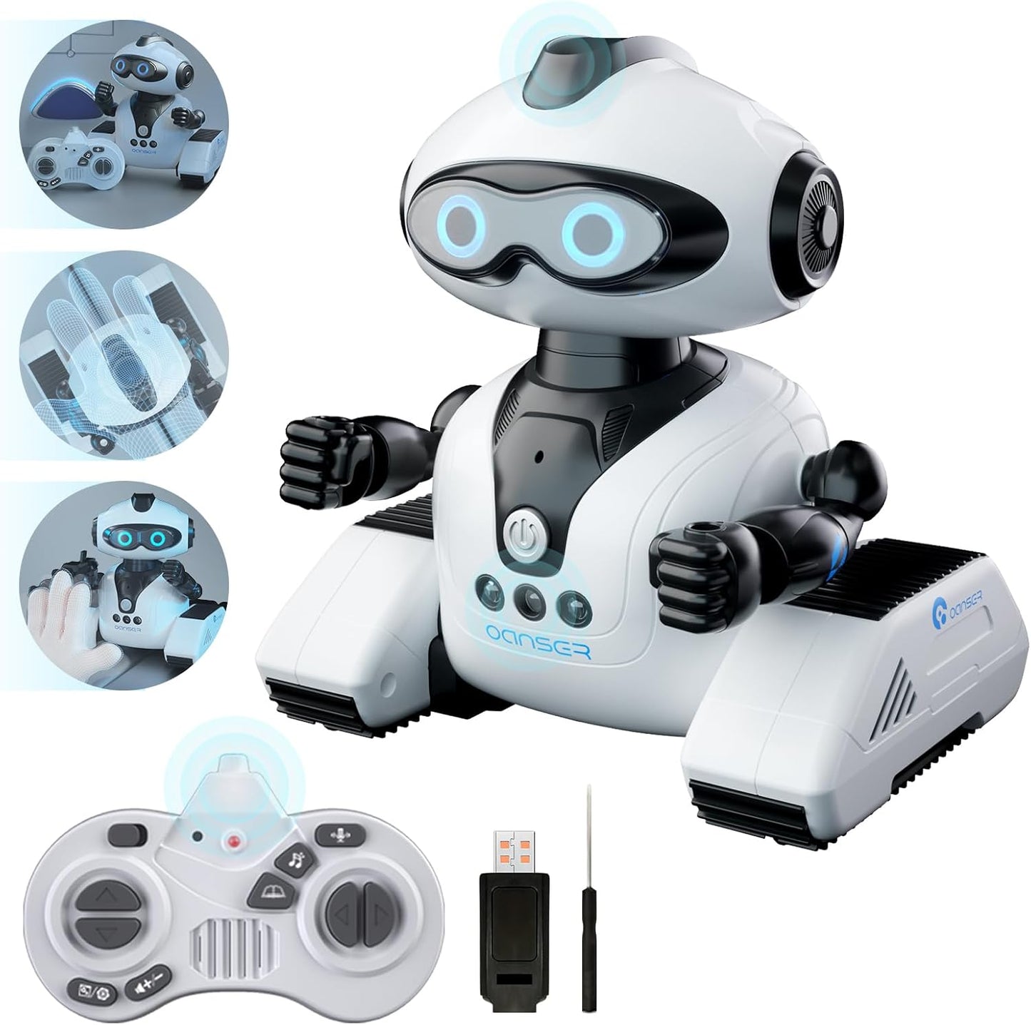 Remote Control Robot Toy for Kids, 2.4GHz with Music & LED Eyes, RC Toy for Boys/Girls, Perfect for 3-12 Year Olds, Christmas, Birthday & Festival Gift