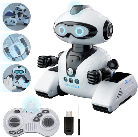 Remote Control Robot Toy for Kids, 2.4GHz with Music & LED Eyes, RC Toy for Boys/Girls, Perfect for 3-12 Year Olds, Christmas, Birthday & Festival Gift