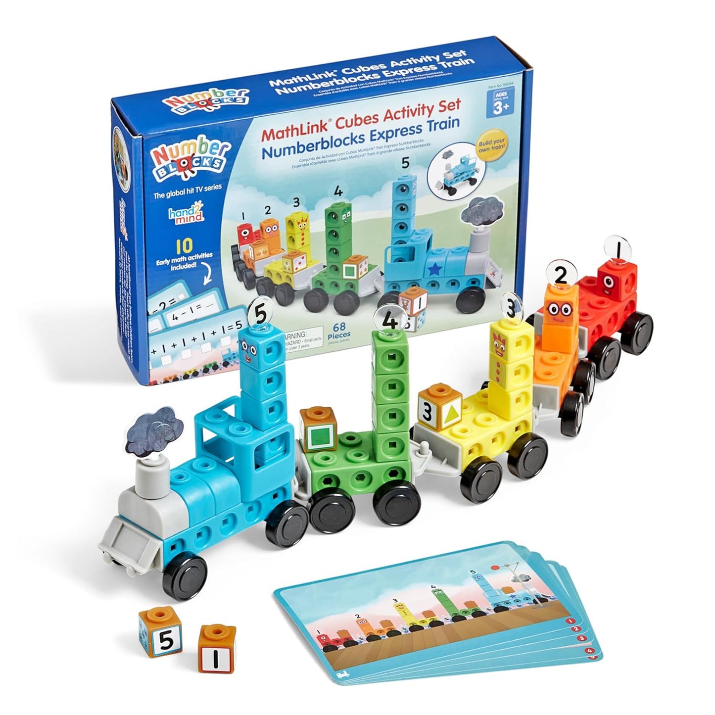 Number blocks Express Train Math Link Cubes Activity Set – The Perfect Christmas Gift for Your Little One! Fun & Educational Toy for Creative Counting and Building