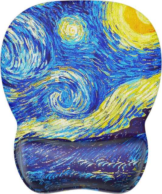Ergonomic Gel Mouse Pad with Wrist Rest – Non-Slip Base, Smooth Lycra Surface (9.4" x 8.1")