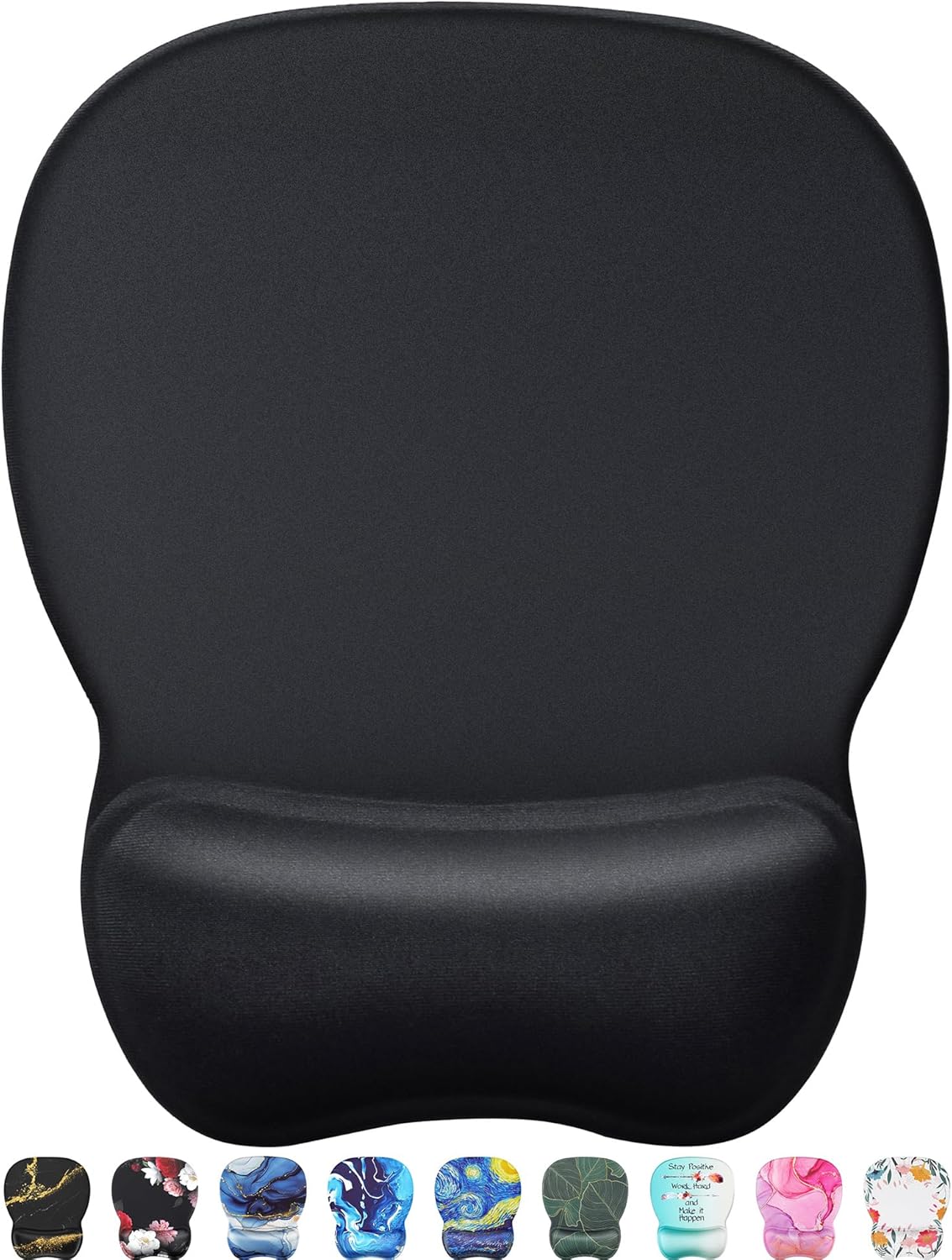 Ergonomic Gel Mouse Pad with Wrist Rest – Non-Slip Base, Smooth Lycra Surface (9.4" x 8.1")