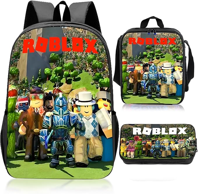 Kids Backpack Set with Lunch Bag & Pencil Case – Cartoon Toddler School Bag