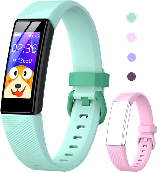 Waterproof Kids Fitness Tracker Watch for Boys & Girls (Ages 5-16), Heart Rate & Sleep Monitor, Calorie Counter, 11 Sport Modes, Replaceable Band – Activity Watch for Active Kids