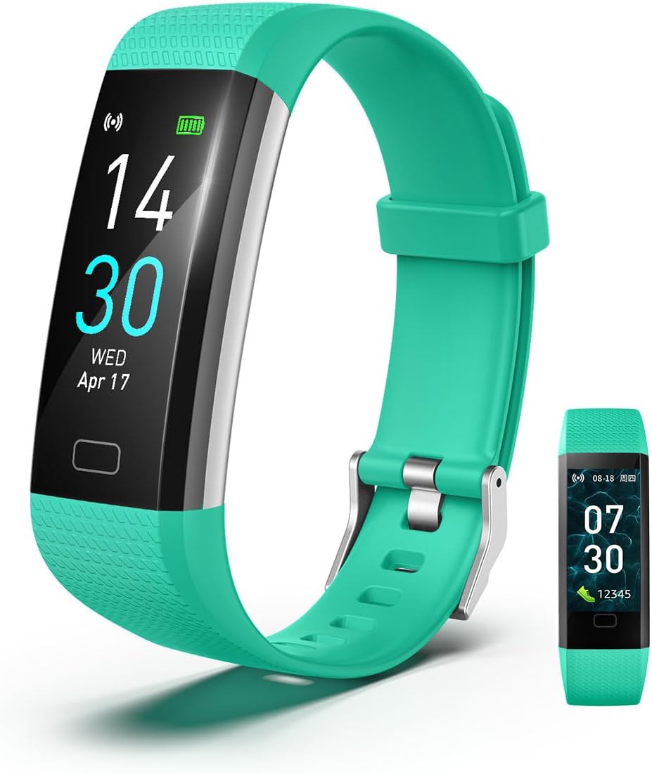 Fitness Tracker Watch with Heart Rate & Sleep Monitor, Step Counter, Calorie Tracker & Multi-Sport Modes for Android & iOS (GREEN)