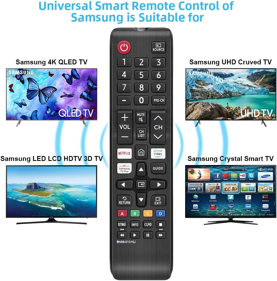 Samsung Smart TV Replacement Remote with Apps BN59-01315J