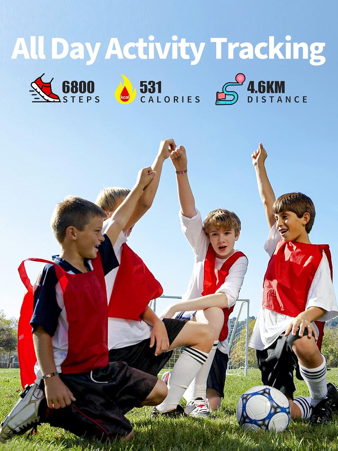 Kids Fitness Tracker Watch for Boys & Girls (Ages 5-16), Waterproof Activity Tracker with Heart Rate, Sleep Monitor, Calorie Counter, 11 Sports Modes & More