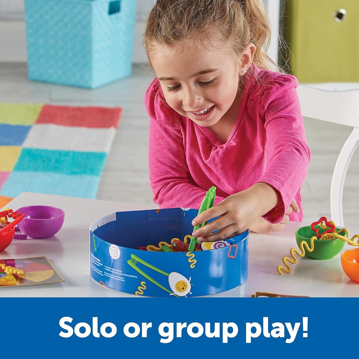 Learning Resources Noodle Knockout! Fine Motor Game — 67 Pieces, Ages 4+