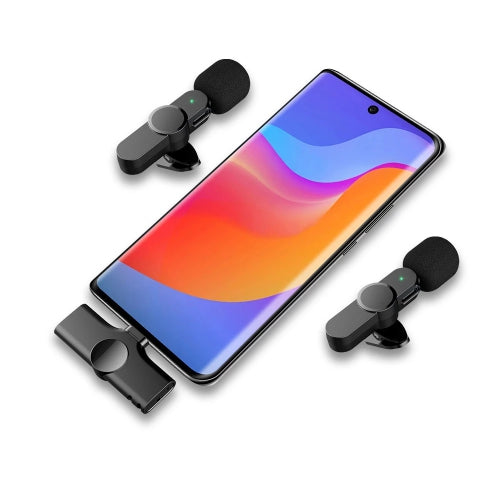 ULTREND Wireless Lavalier Dual Microphone – Plug & Play for iPhone/iPad | Micro-Cravate Sans Fil Double avec Connecteur Lightning