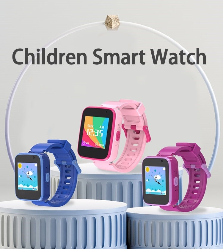 Ultrend Giggles Kids Smart Watch - MP3 Playback, Touch Screen, Built-in Flash, Fun Games (Blue)