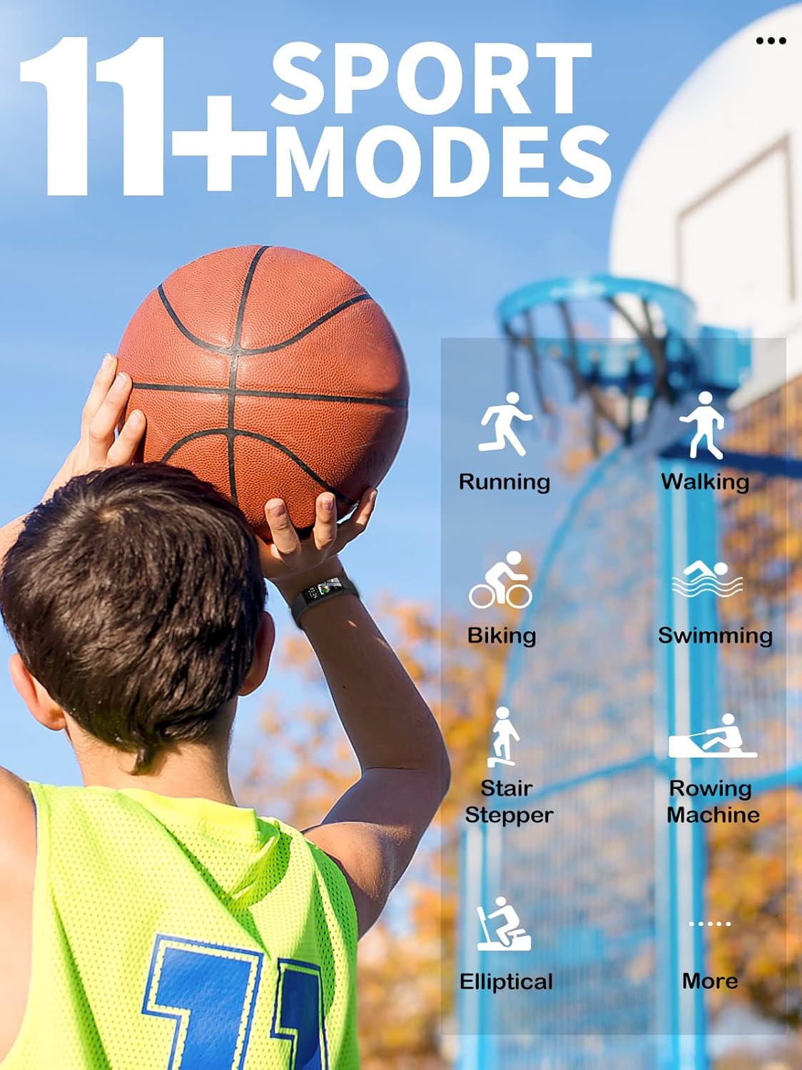 Kids Fitness Tracker Watch for Boys & Girls (Ages 5-16), Waterproof Activity Tracker with Heart Rate, Sleep Monitor, Calorie Counter, 11 Sports Modes & More