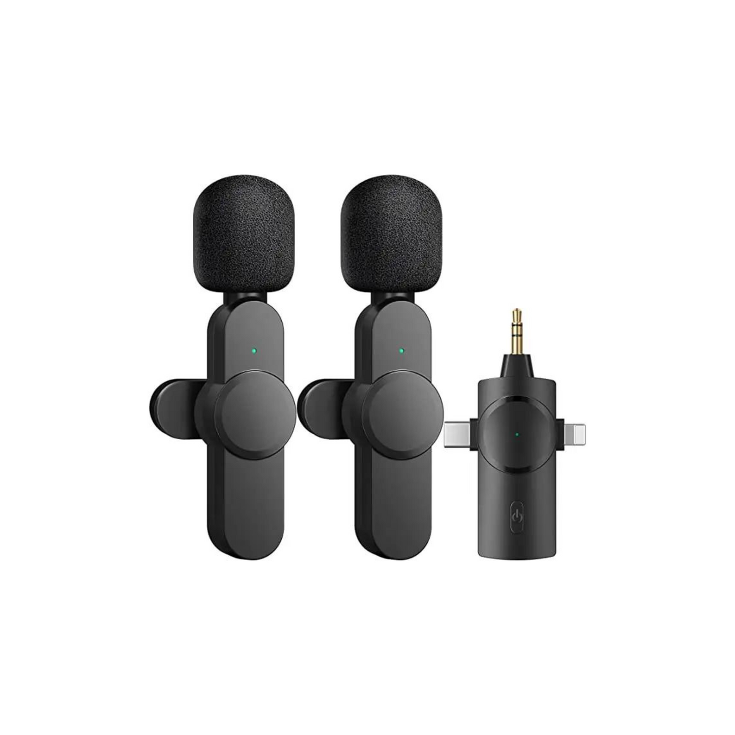 Ultrend 3-in-1 Dual Wireless Lavalier Microphone – 2.4G, 120m Range, Noise Reduction, 360° Pickup | Micro-Cravate Sans Fil Double pour iPhone/Android/Camera