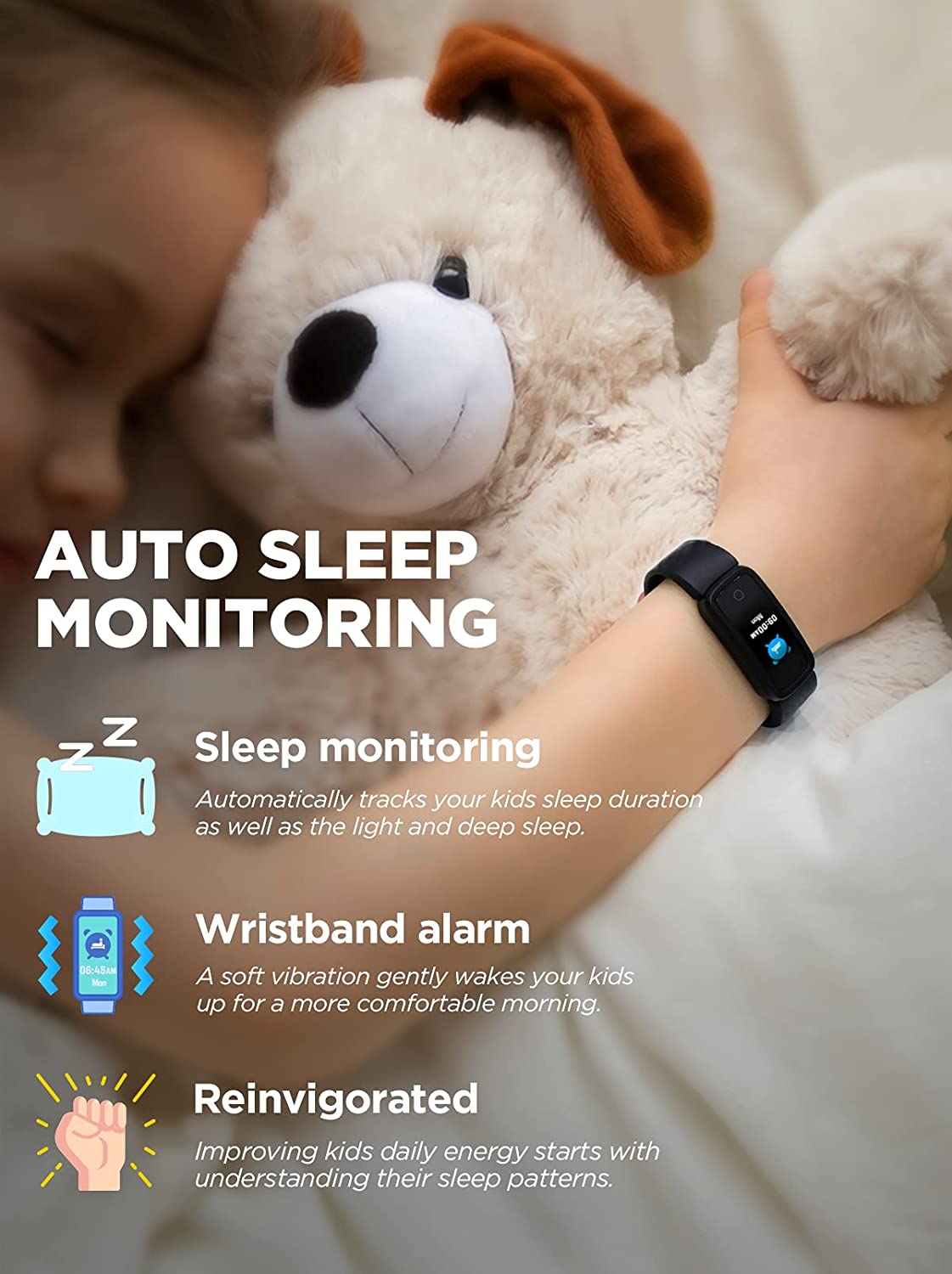 Kids Fitness Waterproof Tracker Watch for Boys & Girls (Ages 5-16), Heart Rate & Sleep Monitor, Calorie Counter, 11 Sport Modes, Replaceable Band – Activity Watch for Active Kids