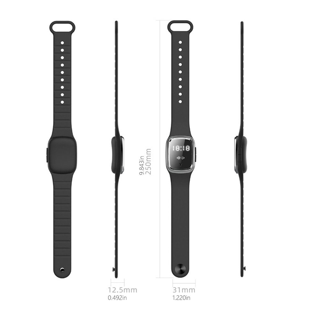 Ultrends Waterproof Repellent Bracelet Watch - Natural, Non-Toxic, Ultrasonic for Adults & Kids