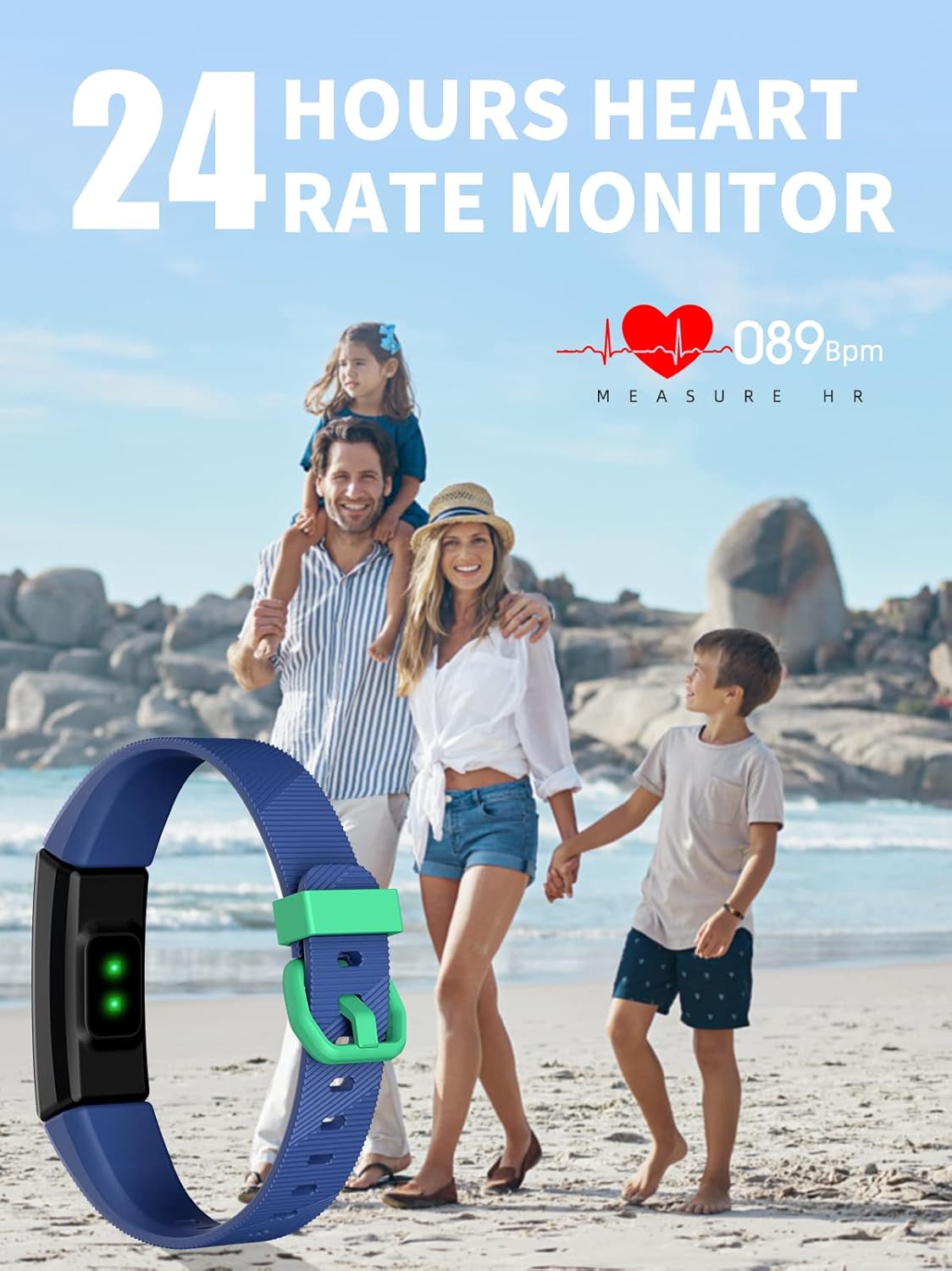 Kids Fitness Tracker Watch for Boys & Girls (Ages 5-16), Waterproof Activity Tracker with Heart Rate, Sleep Monitor, Calorie Counter, 11 Sports Modes & More