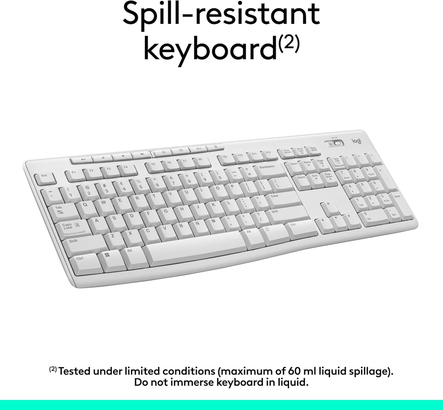 Logitech MK270 Wireless Keyboard and Mouse Combo – 2.4GHz Wireless, Compact Mouse, Long Battery Life, Off White