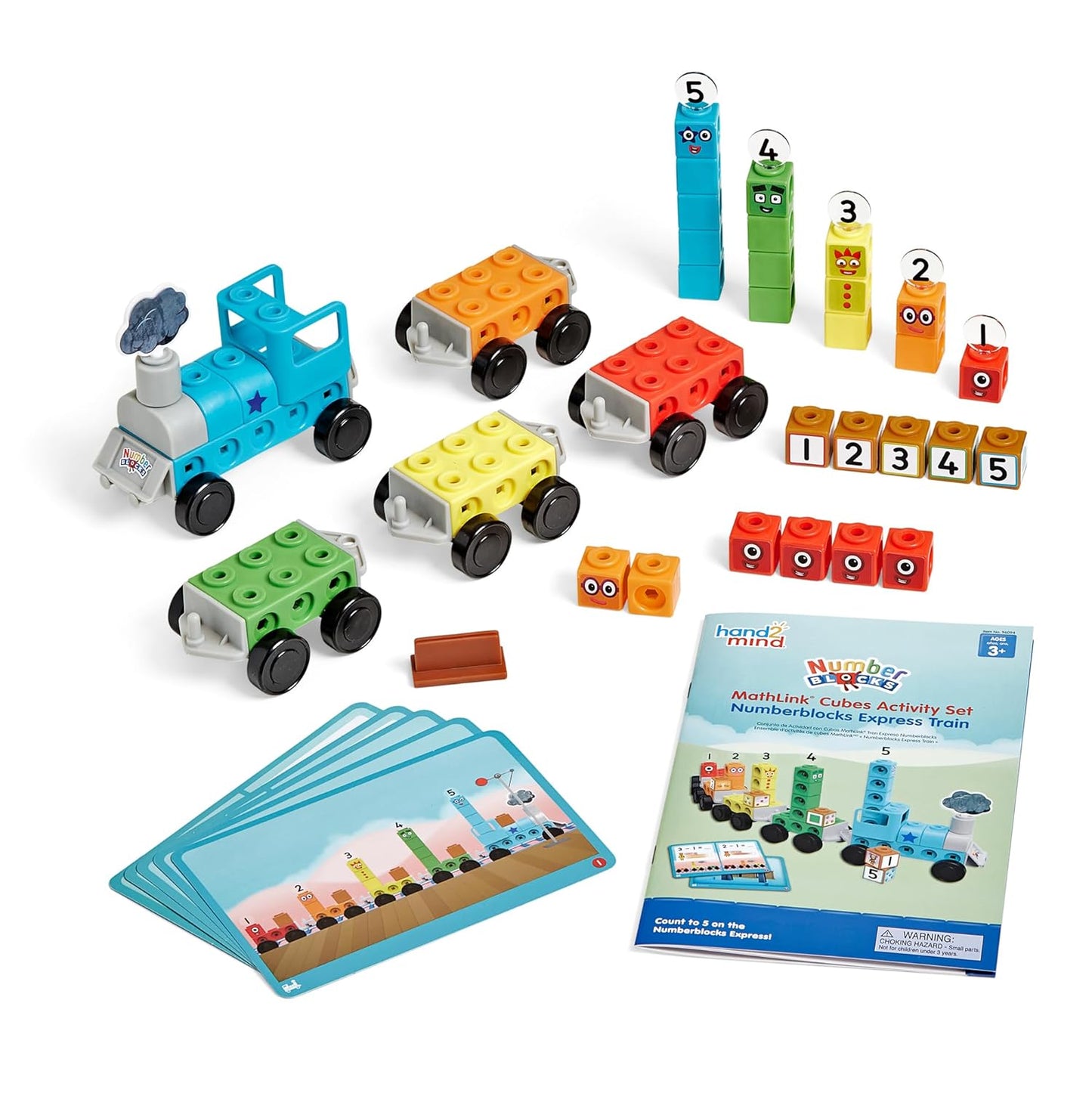 Number blocks Express Train Math Link Cubes Activity Set – The Perfect Christmas Gift for Your Little One! Fun & Educational Toy for Creative Counting and Building