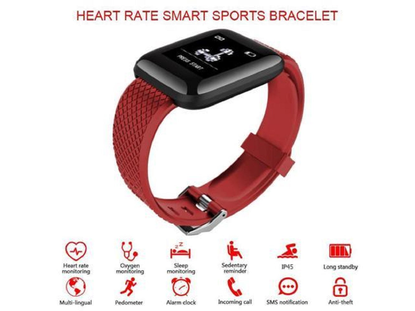 ULTREND FITPULSE Bluetooth Fitness Tracker Smart Watch for Android and iOS