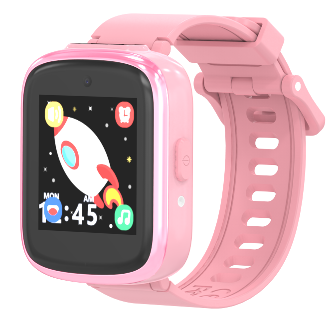 ULTREND Kids Smart Watch with 46 DIY Clock Faces, 500mAh Battery, 1.54-inch Touch Screen, Build-in Speaker, and 9 Fun Games (Pink)