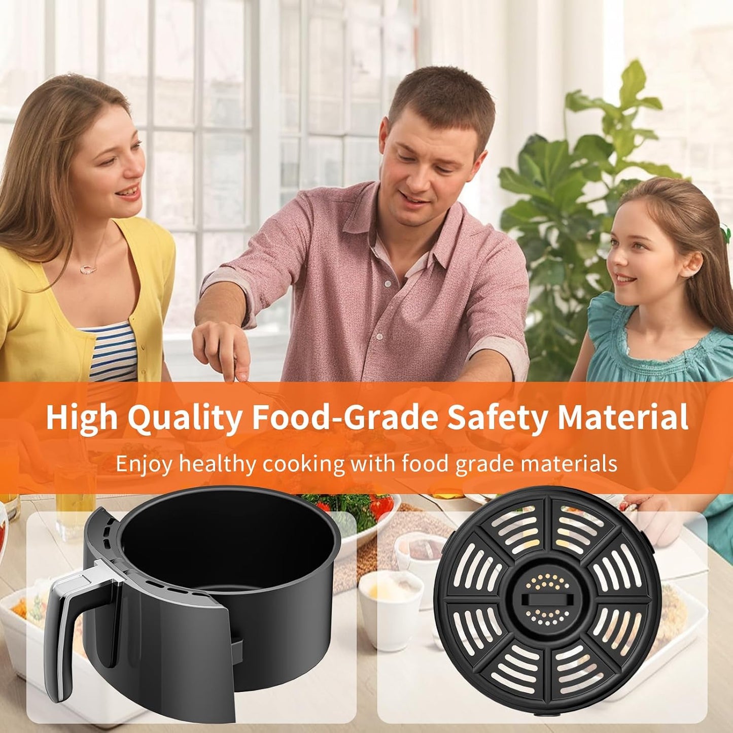 Air Fryer Replacement Basket & Tray for Ninja AF101, 4Qt