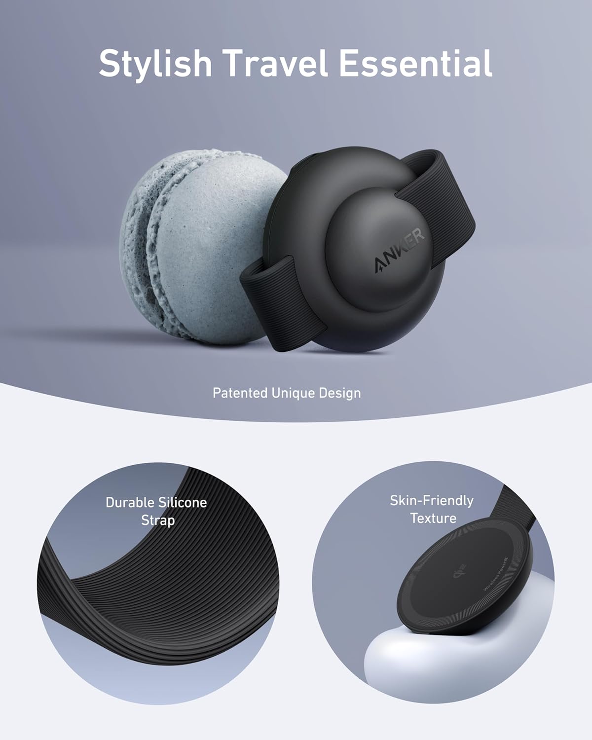 Anker MagSafe Compatible MagGo UFO 3-in-1, 15W Qi2 Certified, Foldable Travel Charging Pad, for iPhone 17/16/15/14, AirPods, Apple Watch
