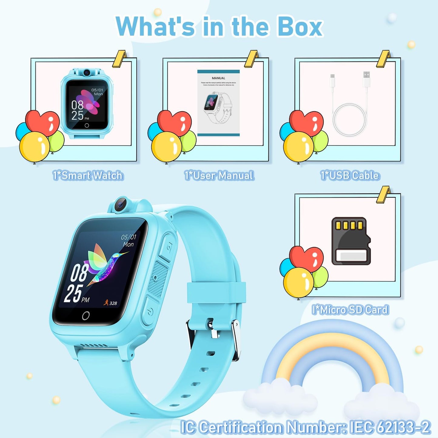 Kids Smart Watch with 26 Games, Camera, Video Recorder, Music, Alarm, Calculator, Calendar, Flashlight, Stopwatch, and Pedometer – Fun Birthday Gift for Girls Ages 4-16 (Purple)