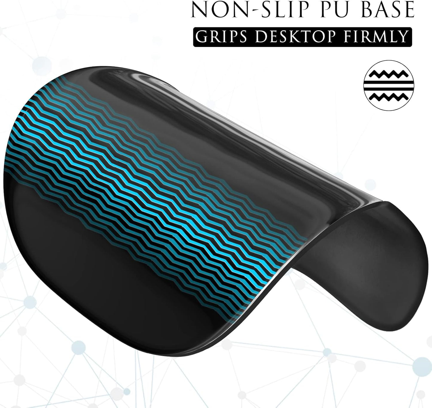 Ergonomic Gel Mouse Pad with Wrist Rest – Non-Slip Base, Smooth Lycra Surface (9.4" x 8.1")