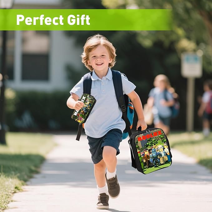 Kids Backpack Set with Lunch Bag & Pencil Case – Cartoon Toddler School Bag