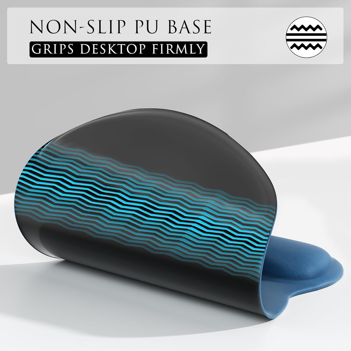 Ergonomic Gel Mouse Pad with Wrist Rest – Non-Slip Base, Smooth Lycra Surface (9.4" x 8.1")
