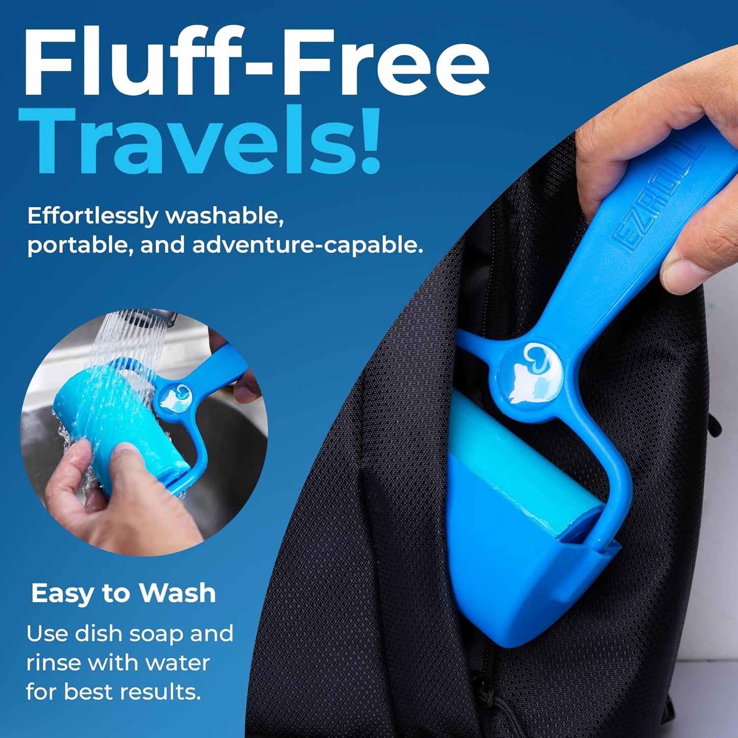 Reusable Lint Roller – Washable & Long-Lasting Pet Hair, Dust, and Lint Remover for Clothes, Furniture & Cars – Eco-Friendly & Ultra Sticky