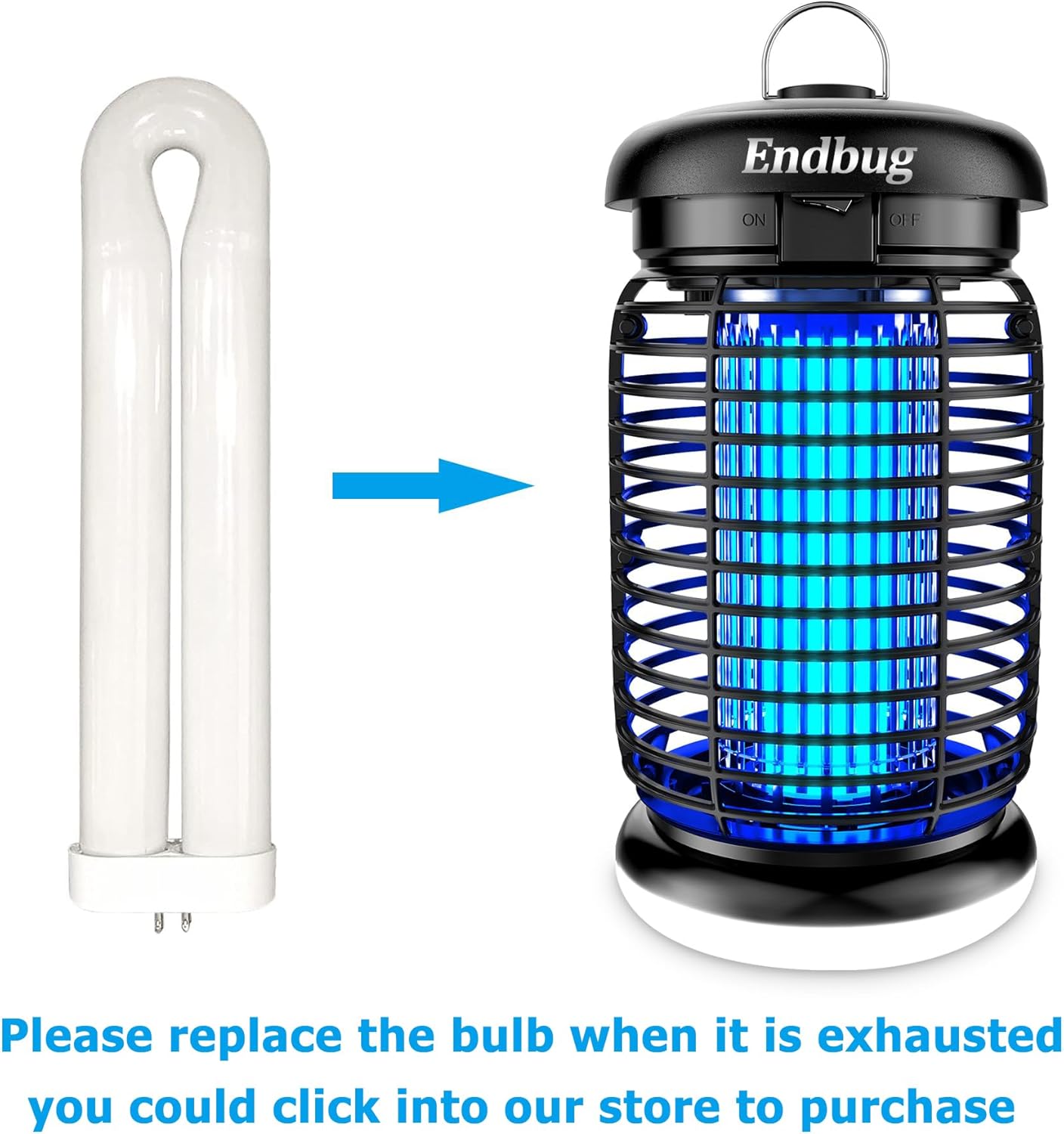 Endbug 2-in-1 Outdoor Bug Zapper with LED Light and 4200V Grid