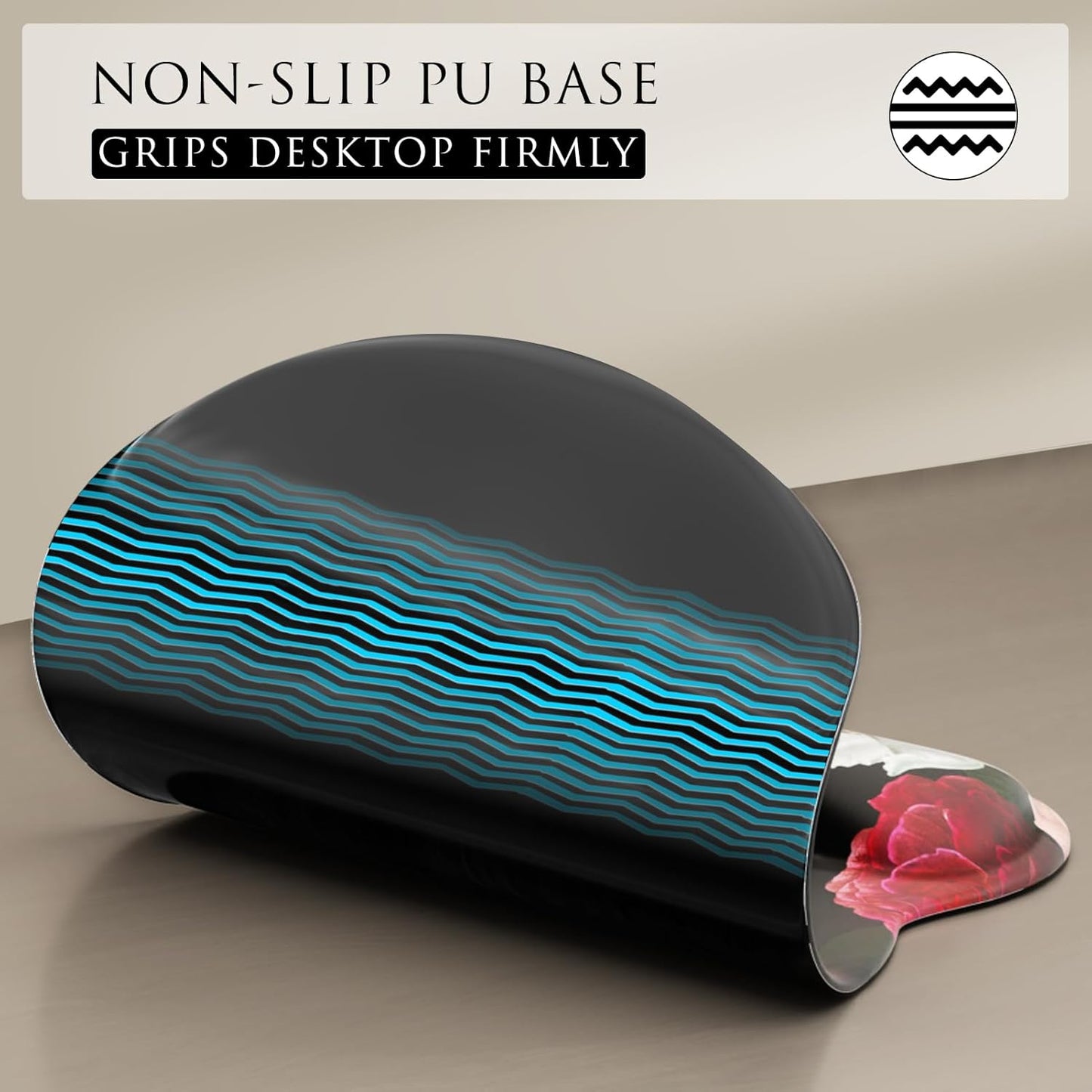 Ergonomic Gel Mouse Pad with Wrist Rest – Non-Slip Base, Smooth Lycra Surface (9.4" x 8.1")