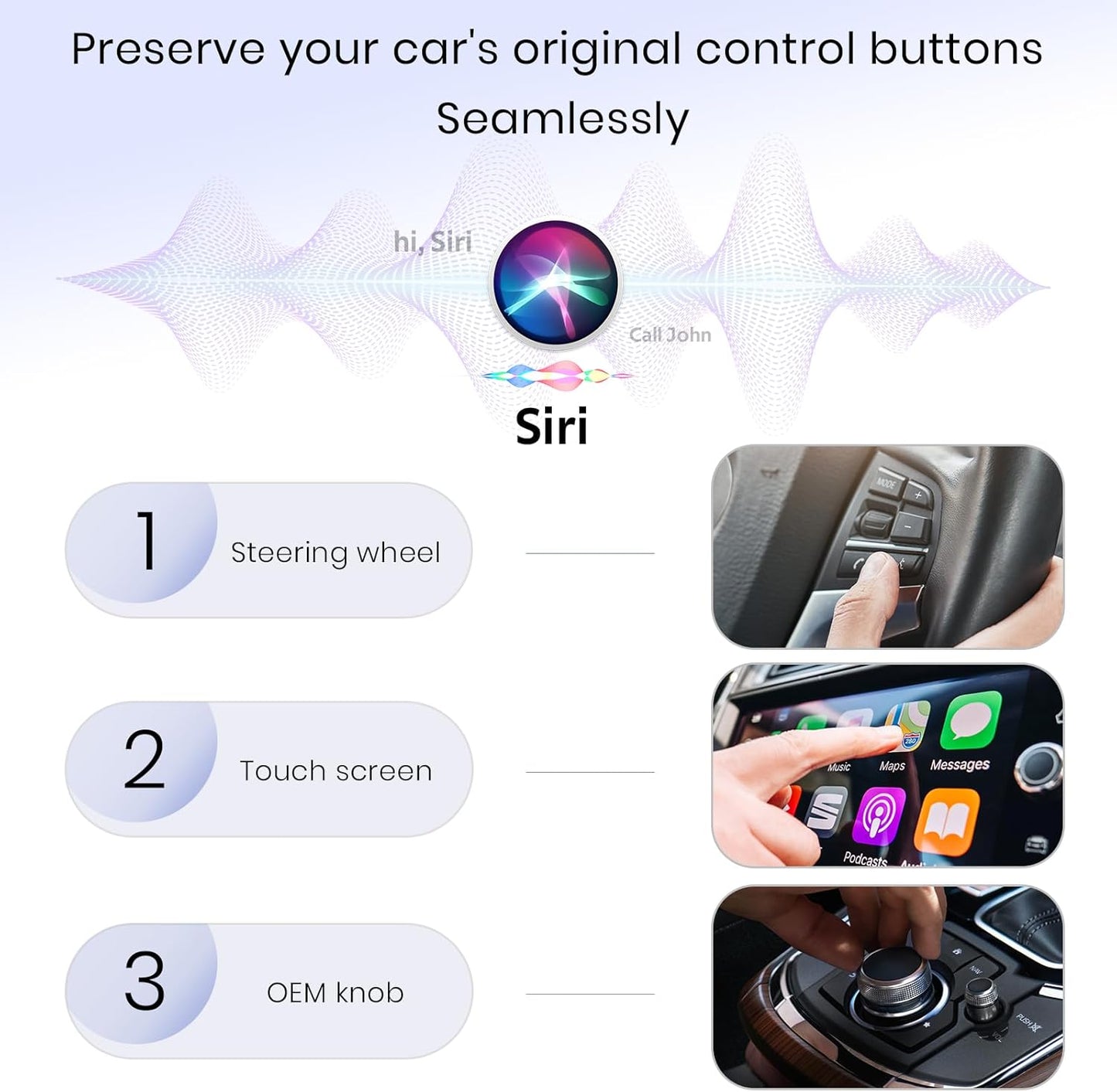 Wireless CarPlay Adapter | Convert Wired to Wireless, USB-C | Adaptateur CarPlay sans fil – Câble vers sans fil, USB-C