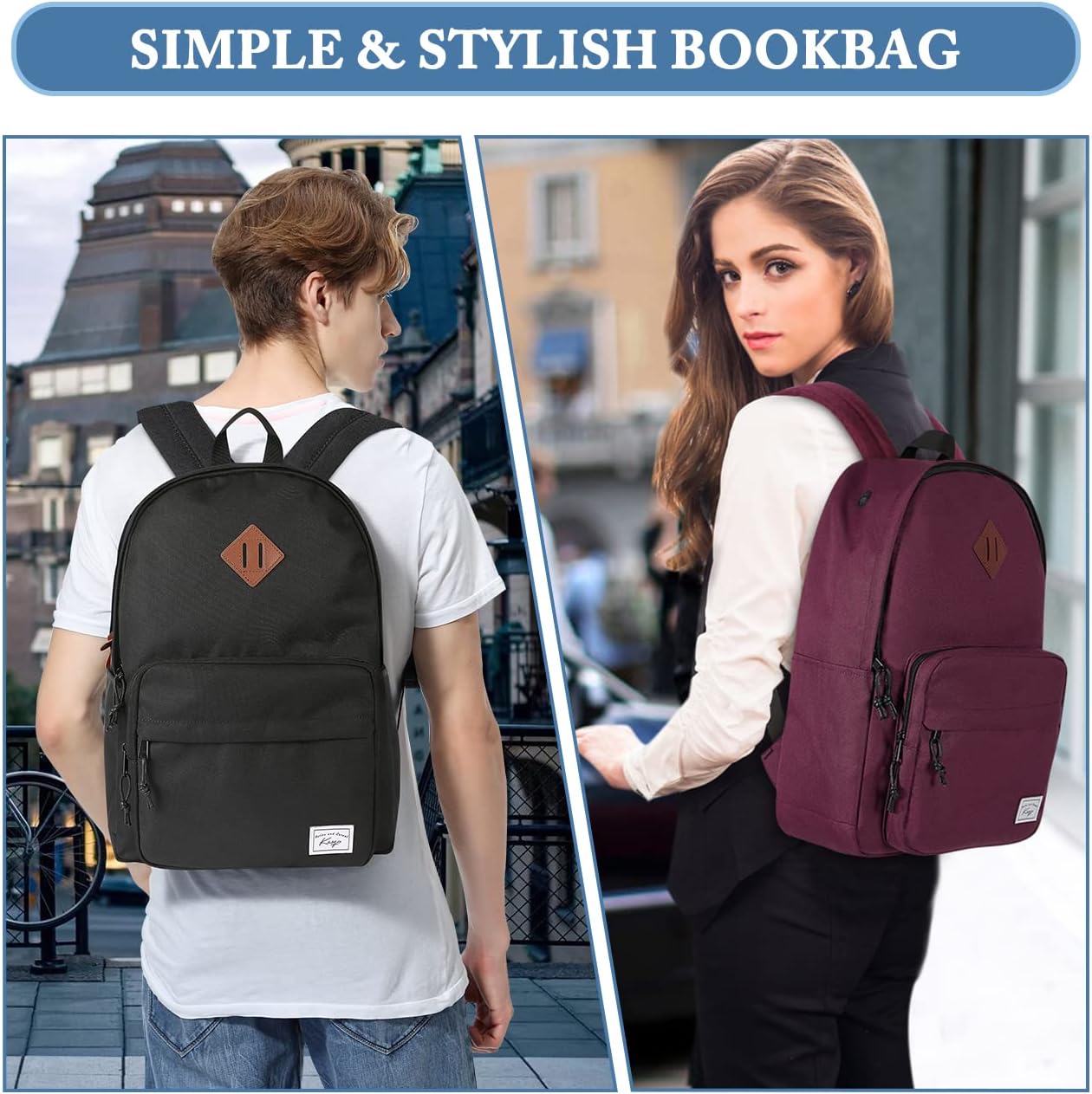 BlackTrail 15.6" Water-Resistant School Backpack with Laptop Compartment