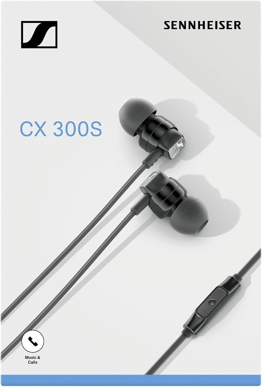 Sennheiser CX 300S In-Ear Headphones with Mic & Smart Remote – Black